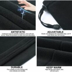 YOOUYIDA Cache-Cou Homme Et Femme,Tour De Cou Echarpe Multifonction Polaire Coupe-Vent Cache-Cou Masque Cagoule Masque Respirant Beanie Pour Cyclisme Ski Outdoor Sport Taille Unique(1 Paquet) -Protection des voies respiratoires Soldes 65811642 5