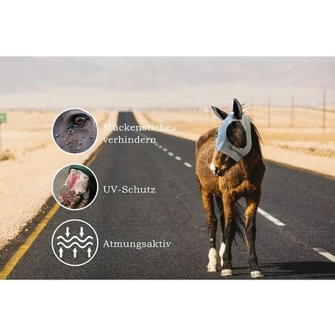 LITZEE Masque Anti-Mouches Pour Chevaux Masque Anti-Mouches Pour Chevaux Masques Anti-Mouches Pour Chevaux Masque Anti-Mouches Anti-Insectes Protection UV Avec Oreilles (Gris) Divers 6 LITZEE Masque Anti-Mouches Pour Chevaux Masque Anti-Mouches Pour Chevaux Masques Anti-Mouches Pour Chevaux Masque Anti-Mouches Anti-Insectes Protection UV Avec Oreilles (Gris) Divers – Image 4