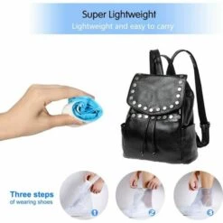 LITZEE Couvre-Chaussures étanche, Réutilisables Imperméable à L'eau Randonnée Chaussures De Pluie Couvre Chaussures Légères Anti-dérapant Guêtre Botte épaisse Vélo Homme Femme Enfant Masque De Protection -Protection des voies respiratoires Soldes 65817663 4