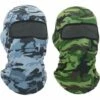 LITZEE 2pcs Masque Facial Balaclava,LITZEE Balaclava Masque Multifonctionnel Temps Froid Ski Balaclava Chapeau Cagoule Moto Masque De Ski - Taille Universelle Camouflage Windproof Mask Masque De Protection