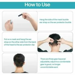 LITZEE （10 Pièces） Extensions De Sangle De Masque, Crochet Masque En Silicone, Épargne-Oreilles, Anti-Serrage Sangle De Masque, Pour Adulte Et Enfant Petite Et Grosse Tête Masque De Protection -Protection des voies respiratoires Soldes 65818091 3