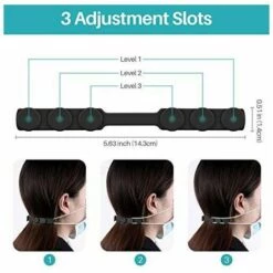 LITZEE （10 Pièces） Extensions De Sangle De Masque, Crochet Masque En Silicone, Épargne-Oreilles, Anti-Serrage Sangle De Masque, Pour Adulte Et Enfant Petite Et Grosse Tête Masque De Protection -Protection des voies respiratoires Soldes 65818091 4