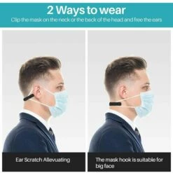 LITZEE （10 Pièces） Extensions De Sangle De Masque, Crochet Masque En Silicone, Épargne-Oreilles, Anti-Serrage Sangle De Masque, Pour Adulte Et Enfant Petite Et Grosse Tête Masque De Protection -Protection des voies respiratoires Soldes 65818091 5