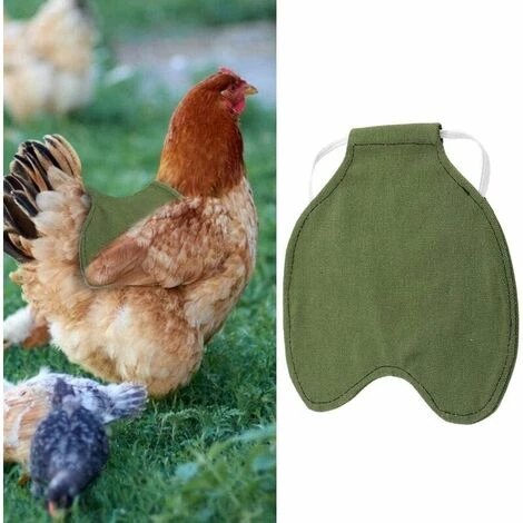 Fixateur De Protection En Plumes Pour Animaux De Compagnie Protecteur D'aile Arrière En Tissu De Haute Qualité Tablier De Selle De Poulet Pour Poule Double Veste LITZEE(Vert) Masque De Protection 6 Fixateur De Protection En Plumes Pour Animaux De Compagnie Protecteur D'aile Arrière En Tissu De Haute Qualité Tablier De Selle De Poulet Pour Poule Double Veste LITZEE(Vert) Masque De Protection – Image 4