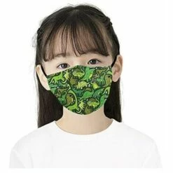 LITZEE Masques Amusants Avec Fente Filtrante Pour Enfants/enfants - Respirant - Revêtements Faciaux Lavables Et Réutilisables - Anti-pollution Et Aide Pollen (Funny Dinos)-2pcs Masque De Protection -Protection des voies respiratoires Soldes 65818573 3