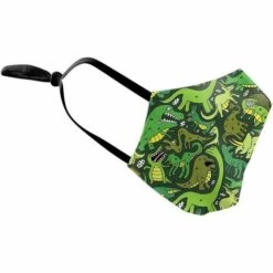 LITZEE Masques Amusants Avec Fente Filtrante Pour Enfants/enfants - Respirant - Revêtements Faciaux Lavables Et Réutilisables - Anti-pollution Et Aide Pollen (Funny Dinos)-2pcs Masque De Protection -Protection des voies respiratoires Soldes 65818573 4