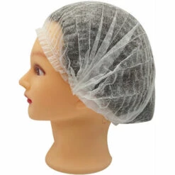 LITZEE Lot De 100 Bonnets De Douche Jetables Non Tissés Extensibles Anti-poussière Pour Médecin, Laboratoire, Infirmière, Tatouage, Service Alimentaire, Hôpital (blanc) Masque De Protection