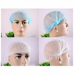 LITZEE Lot De 100 Bonnets De Douche Jetables Non Tissés Extensibles Anti-poussière Pour Médecin, Laboratoire, Infirmière, Tatouage, Service Alimentaire, Hôpital (blanc) Masque De Protection -Protection des voies respiratoires Soldes 65818899 4