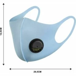 LITZEE Lot De 5 Masques Réutilisables Avec Valve D'air Et Boucles D'oreilles, Respirants, Doux, Lavables, Durables Pour Un Usage Public Quotidien Masque De Protection -Protection des voies respiratoires Soldes 65820194 3