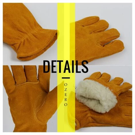 KAEJYIUT Gants Chauds, Gants D'hiver, Gants En Cuir De Vache Résistant Au Froid, Gants De Travail Extérieur, Gants épaissis Résistant Aux Basses Températures, Gants De Ski, Marron XL 5 KAEJYIUT Gants Chauds, Gants D'hiver, Gants En Cuir De Vache Résistant Au Froid, Gants De Travail Extérieur, Gants épaissis Résistant Aux Basses Températures, Gants De Ski, Marron XL – Image 3