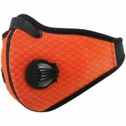 ILOVEMILAN Masque Anti-poussière, Housse En Maille De Moto Masque Anti-poussière De Type Cosse Demi-masque De Vélo Masque Lavable Pour Les Activités De Plein Air (orange)