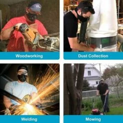 ZHUOXUAN Masque Anti-poussière Pour Menuiserie Construction Tondre Ponçage Jardinage Nettoyage Peinture Sciage Et Meulage -Protection des voies respiratoires Soldes 65892358 4