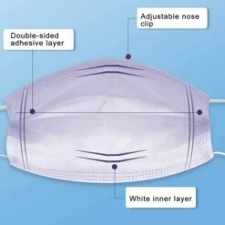 ILOVEMILAN Masque Facial, Masques Jetables Pour Adulte 3 Plis Protection Anti-poussière Anti-poussière (lot De 50) -Protection des voies respiratoires Soldes 65946582 4