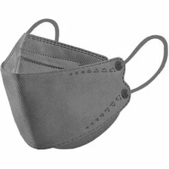 ILOVEMILAN 50 Pièces Masque Facial Jetable Pour Adulte Véritable Bandana Facial à 4 Plis Sangle De Nez Réglable Respirant (gris Gris)