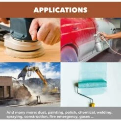 MINKUROW Masque Protection 8 In 1, Masque Peinture, Réutilisable Avec Filtre Anti Poussière,Masque A Gaz Respiratoire Avec Filtre Pour Pulvérisation,Peinture,Travaux, Produits Chimiques,Bricolage,Ponçage -Protection des voies respiratoires Soldes 65957347 3