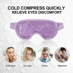 ILOVEMILAN Masque Pour Les Yeux En Gel De PVC, Masque Pour Les Yeux à Glace Froide, Masque Pour Les Yeux De Sommeil, Masque Pour Les Yeux Chauds, Sac De Glace (violet) -Protection des voies respiratoires Soldes 65986866 3