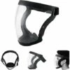 CSPARKV Masque Super Protecteur - Masque Intégral, Masque Transparent Durable, Masque Transparent, Masque Réutilisable Anti-buée HD - Lunettes Tech Anti-buée Et Coupe-vent Pour Adultes Pour Hommes Et Femmes Noir