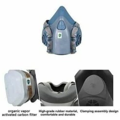 CSPARKV Demi-couverture 7 En 1 Pour La Peinture, Le Polissage à La Machine, Le Soudage, La Mine De Charbon, Les Produits Chimiques, Le Travail Du Bois, Les Pesticides, La Poussière Chimique Et Le Masque à Gaz 7502 Ensemble De Sept Pièces + 10 Pièces De Filtre En -Protection des voies respiratoires Soldes 66016926 4