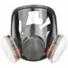 CSPARKV Respirateur Réutilisable 16 En 1 à Couverture Complète Respirateur à Vapeur Organique Pour La Peinture, Le Polissage, Le Soudage Et Autres Travaux De Protection Masque à Gaz Masque + Cartouche Filtrante Housse En Coton + 10 Pièces De Coton Gratuites -Protection des voies respiratoires Soldes 66016962 1