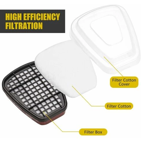 CSPARKV Respirateur Réutilisable 16 En 1 à Couverture Complète Respirateur à Vapeur Organique Pour La Peinture, Le Polissage, Le Soudage Et Autres Travaux De Protection Masque à Gaz Masque + Cartouche Filtrante Housse En Coton + 10 Pièces De Coton Gratuites 7 CSPARKV Respirateur Réutilisable 16 En 1 à Couverture Complète Respirateur à Vapeur Organique Pour La Peinture, Le Polissage, Le Soudage Et Autres Travaux De Protection Masque à Gaz Masque + Cartouche Filtrante Housse En Coton + 10 Pièces De Coton Gratuites – Image 5