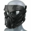 CSPARKV Masque D'airsoft/d'équitation, Utilisation En Extérieur, Masque De Protection Intégral Tactique Anti-buée Cosplay Halloween Adulte Et Adolescent Noir Gris Taille Unique (miroir Transparent) -Protection des voies respiratoires Soldes 66016964 1