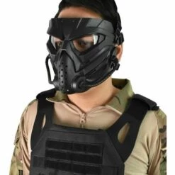 CSPARKV Masque D'airsoft/d'équitation, Utilisation En Extérieur, Masque De Protection Intégral Tactique Anti-buée Cosplay Halloween Adulte Et Adolescent Noir Gris Taille Unique (miroir Transparent) 9 CSPARKV Masque D'airsoft/d'équitation, Utilisation En Extérieur, Masque De Protection Intégral Tactique Anti-buée Cosplay Halloween Adulte Et Adolescent Noir Gris Taille Unique (miroir Transparent) -Protection des voies respiratoires Soldes 66016964 3