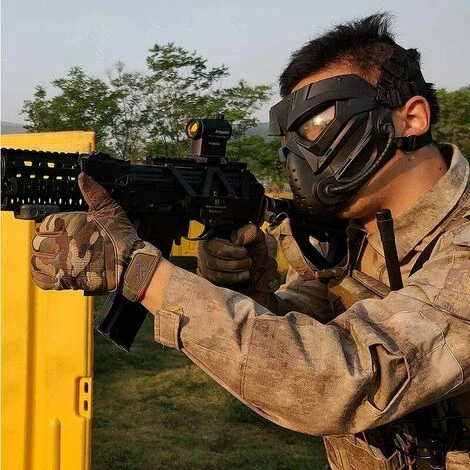 CSPARKV Masque D'airsoft/d'équitation, Utilisation En Extérieur, Masque De Protection Intégral Tactique Anti-buée Cosplay Halloween Adulte Et Adolescent Noir Gris Taille Unique (miroir Transparent) 7 CSPARKV Masque D'airsoft/d'équitation, Utilisation En Extérieur, Masque De Protection Intégral Tactique Anti-buée Cosplay Halloween Adulte Et Adolescent Noir Gris Taille Unique (miroir Transparent) – Image 5