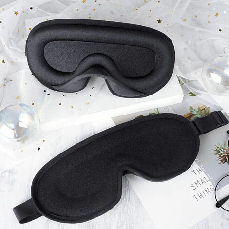 CSPARKV Masque De Sommeil 3D Pour Dames Et Hommes, Masque Pour Les Yeux En Soie De Glace Respirant, Masque Pour Les Yeux De Sommeil Voyage / Sieste Rebond Lent 24 * 10.5 * 2cm Noir 2pcs à Vendre 4 CSPARKV Masque De Sommeil 3D Pour Dames Et Hommes, Masque Pour Les Yeux En Soie De Glace Respirant, Masque Pour Les Yeux De Sommeil Voyage / Sieste Rebond Lent 24 * 10.5 * 2cm Noir 2pcs à Vendre – Image 2