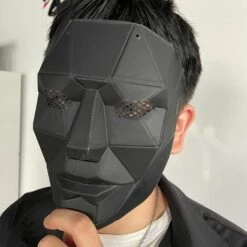 CSPARKV Masque De Jeu, Masque De Costume De Jeu De Calmar, Accessoires De Mascarade De Cosplay De Téléréalité De Survie, Accessoires D'homme De Masque D'horreur Pour Les Amateurs De Drame Télévisé Masque De Masque De Jeu Masque BOSS 2pcs à Vendre -Protection des voies respiratoires Soldes 66096619 4