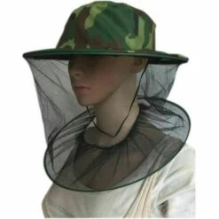 CSPARKV Apiculture Camouflage Chapeau Apiculteur Répulsif Anti-Moustique Masque Extérieur Pêche Camping Moustiquaire Casquette Équipement De Protection Masque De Protection