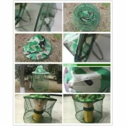 CSPARKV Apiculture Camouflage Chapeau Apiculteur Répulsif Anti-Moustique Masque Extérieur Pêche Camping Moustiquaire Casquette Équipement De Protection Masque De Protection -Protection des voies respiratoires Soldes 66096692 3