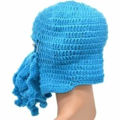 PREMIER Mode Unisexe Bonnet De Ski Poulpe Tricoté Coupe-vent Bonnet De Lunettes De Ski Garder Le Visage Chaud Bonnet De Poulpe En Laine à La Main Visage Poulpe Kini Bonnet De Ski -Protection des voies respiratoires Soldes 66119653 4