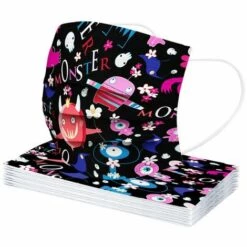 CADEAUX Masque Facial Jetable 3 Plis Halloween Pour Enfants Avec Motifs De Citrouilles Fantômes, 50 Masques De Vacances Pour Filles Et Garçons Avec Fil De Nez (combinaison D) -Protection des voies respiratoires Soldes 66169659 4