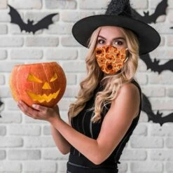 CADEAUX Masque Jetable Halloween Adulte 3 Plis Avec Motif Citrouille Fantôme, 20 Masques Festifs Pour Hommes Et Femmes Avec Ligne De Nez (citrouille Sur Blanc) 9 CADEAUX Masque Jetable Halloween Adulte 3 Plis Avec Motif Citrouille Fantôme, 20 Masques Festifs Pour Hommes Et Femmes Avec Ligne De Nez (citrouille Sur Blanc) -Protection des voies respiratoires Soldes 66169773 3