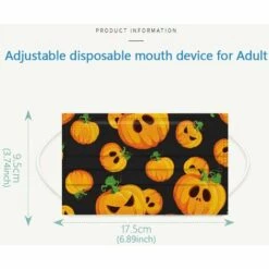 CADEAUX Masque Jetable Halloween Adulte 3 Plis Avec Motif Citrouille Fantôme, 20 Masques Festifs Pour Hommes Et Femmes Avec Ligne De Nez (citrouille Sur Blanc) 10 CADEAUX Masque Jetable Halloween Adulte 3 Plis Avec Motif Citrouille Fantôme, 20 Masques Festifs Pour Hommes Et Femmes Avec Ligne De Nez (citrouille Sur Blanc) -Protection des voies respiratoires Soldes 66169773 4