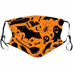 CADEAUX Lot De 6 Masques Faciaux Boucliers D'Halloween, Masques De Bouclier D'Halloween Réutilisables Lavables, Masques De Costume D'Halloween (adulte) Combinaison Un -Protection des voies respiratoires Soldes 66169969 2