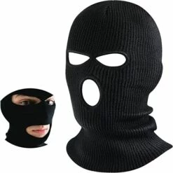 PERLE RARE Balaclava De Visage Tricoté Balaclava De Visage à 3 Trous Balaclava De Visage Complet Cagoule De Visage Complet Cagoule De Visage Tricoté Cagoule De Visage à 3 Trous
