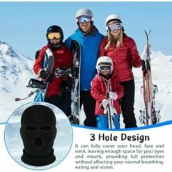 PERLE RARE Balaclava De Visage Tricoté Balaclava De Visage à 3 Trous Balaclava De Visage Complet Cagoule De Visage Complet Cagoule De Visage Tricoté Cagoule De Visage à 3 Trous -Protection des voies respiratoires Soldes 66331589 3