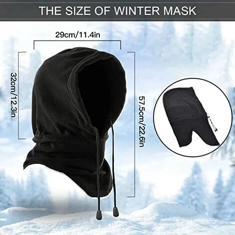 PERLE RARE Balaclava Chapeau Cagoule Masque De Ski Hiver Coupe-Vent Masques Polaire Chapeau Multifonction Balaclava Masque Facial Pour Moto Ski Course à Pied Vélo Sports Plein Air Unisexe 3 PERLE RARE Balaclava Chapeau Cagoule Masque De Ski Hiver Coupe-Vent Masques Polaire Chapeau Multifonction Balaclava Masque Facial Pour Moto Ski Course à Pied Vélo Sports Plein Air Unisexe – Image 2