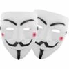 Hacker Mask V Pour Vendetta Masque Pour Enfants Femmes Hommes Halloween Costume Cosplay Blanc(2Pièces Une Ensemble) Adélala -Protection des voies respiratoires Soldes 66377546 1