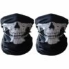 Lot De 2 Cache-cou De Moto Avec Motif Tête De Mort - Masque à Moitié Le Visage - Halloween Adélala -Protection des voies respiratoires Soldes 66378372 1
