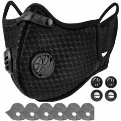 Masque Anti-poussière Lavable Réutilisable Avec 6Filtres Pour La Course à Pied, Le Cyclisme, Les Activités De Plein Air,Adélala
