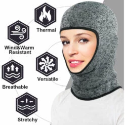 FUIENKO Cagoule Polaire D'hiver Pour Moto, Masque Facial Pour Motocross, Cyclisme, Ski, Patinage, Casquette Pour Hommes,01 -Protection des voies respiratoires Soldes 66414837 5