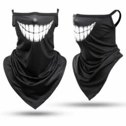 FUIENKO Foulards De Motocross Pour Hommes, Cagoule Respirante Pour Moto, Bandana De Cyclisme, Guêtre De Cou, Oreilles Suspendues, Triangle,20