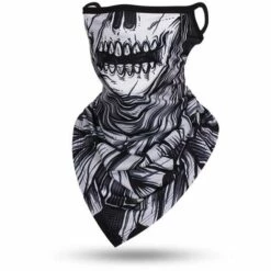 FUIENKO Masque De Protection Multi-usages, Tête De Mort, Pour L'équitation En Plein Air, Accroche-oreille, Moto, Vélo, écharpe, Cache-cou, Tube Chauffant,A01 -Protection des voies respiratoires Soldes 66414963 2