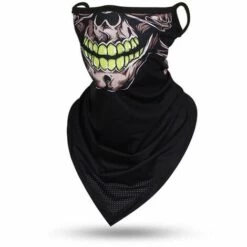 FUIENKO Masque De Protection Multi-usages, Tête De Mort, Pour L'équitation En Plein Air, Accroche-oreille, Moto, Vélo, écharpe, Cache-cou, Tube Chauffant,A01 -Protection des voies respiratoires Soldes 66414963 4