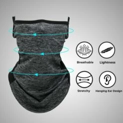 FUIENKO Cagoule De Moto D'été, Masque Facial, Oreilles Suspendues, Bandana Moto Motocross Motocross, Motocross, Tour De Cou, Guêtre écharpe Hommes Femmes,GDF-A-06 -Protection des voies respiratoires Soldes 66415043 5