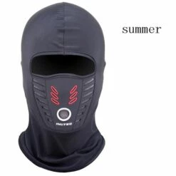 FUIENKO Masque Thermique Pour Moto, Masque Facial Complet Respirant Pour L'hiver, Moto, Cyclisme, Coupe-vent, Course, équitation, Motocross, été Hommes Femmes,CHINA,4XL,Black-Summer