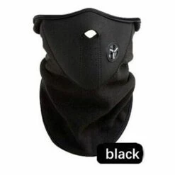 FUIENKO Masque De Protection Facial Pour Casque De Vélo, Pour Le Vent Et Le Froid,black