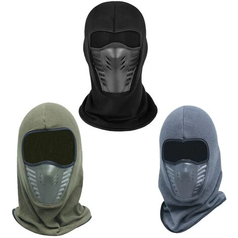 FUIENKO Masque De Protection Thermique En Polaire Pour Moto, Couverture Faciale Complète Pour Temps Froid Avec Ventilation, Protection Faciale D'hiver Respirante Pour Le Ski, L'équitation Et La Course à Pied,CN,green 4 FUIENKO Masque De Protection Thermique En Polaire Pour Moto, Couverture Faciale Complète Pour Temps Froid Avec Ventilation, Protection Faciale D'hiver Respirante Pour Le Ski, L'équitation Et La Course à Pied,CN,green – Image 2